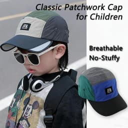 Kids Outdoor Sports Hats Children Thin Flat Brimmed Lightweight Baseball Cap Summer Breathable Sunscreen Hiking Sun Hats