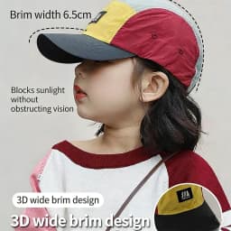 Kids Outdoor Sports Hats Children Thin Flat Brimmed Lightweight Baseball Cap Summer Breathable Sunscreen Hiking Sun Hats