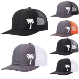 Palm Tree Printed Adjustable Baseball Cap Snapback Dad Hat Breathable Trucker Mesh Hat Golf Fishing Outdoor Sun Cap