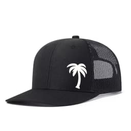 Palm Tree Printed Adjustable Baseball Cap Snapback Dad Hat Breathable Trucker Mesh Hat Golf Fishing Outdoor Sun Cap
