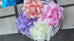 4.3“ Fabric Flower for Brooch Headbands Dress Suit Corsage Floral Multi-layered Fashion DIY Handmade Dress Hair Clip Accessories