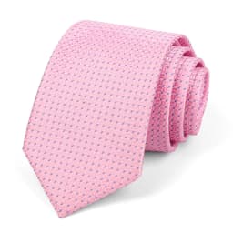 Men's Classic Jacquard Stripes Dot 8cm Polyester Wedding Tie Formal Business Pink Light Color Necktie Accessories Gift For Men