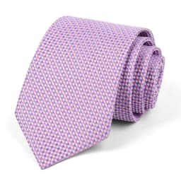 Men's Classic Jacquard Stripes Dot 8cm Polyester Wedding Tie Formal Business Pink Light Color Necktie Accessories Gift For Men