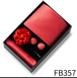 New Style Brand Fashion 8 Cm Tie Handkerchief Cufflinks Brooch Set For Men Red Grey Wedding Gravatas Gift Box Fit Party