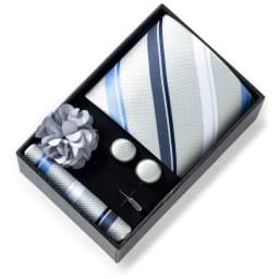New Style Brand Fashion 8 Cm Tie Handkerchief Cufflinks Brooch Set For Men Red Grey Wedding Gravatas Gift Box Fit Party
