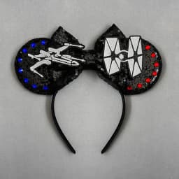 Disney Star Wars R2-D2 Ears Headband Women Cute BB-8 Hairband Girl Sequins Bow Hair Accessories Kids Birthday Festival Gift