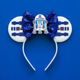 Disney Star Wars R2-D2 Ears Headband Women Cute BB-8 Hairband Girl Sequins Bow Hair Accessories Kids Birthday Festival Gift