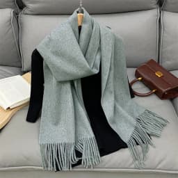 Luxury Brand Design Solid Cashmere Scarf for Women Winter Pashmina Blanket Lady Warm Thicken Shawl Wrap Tassel Echarpe Poncho