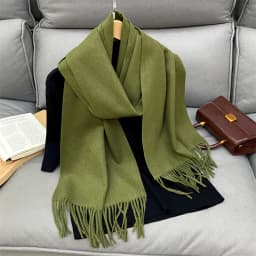 Luxury Brand Design Solid Cashmere Scarf for Women Winter Pashmina Blanket Lady Warm Thicken Shawl Wrap Tassel Echarpe Poncho