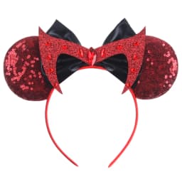 1pc Cartoon Mouse Ear Hair Accessory Cartoon Spider Pattern Sequin Bow Hair Hoops With Unisex Theme Party Hairbands