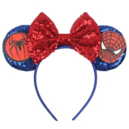 1pc Cartoon Mouse Ear Hair Accessory Cartoon Spider Pattern Sequin Bow Hair Hoops With Unisex Theme Party Hairbands