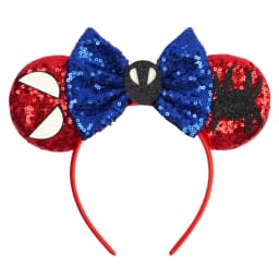 1pc Cartoon Mouse Ear Hair Accessory Cartoon Spider Pattern Sequin Bow Hair Hoops With Unisex Theme Party Hairbands