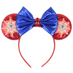 1pc Cartoon Mouse Ear Hair Accessory Cartoon Spider Pattern Sequin Bow Hair Hoops With Unisex Theme Party Hairbands