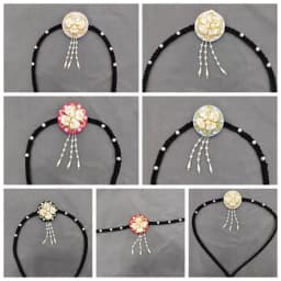 Fashion Flower Hanbok Wig Headdress Tassel Traditional Korea Ethnic Style Hairband Elegant Classical Stage Dance Hair Hoop Girls