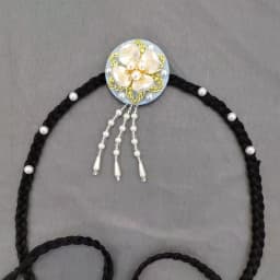 Fashion Flower Hanbok Wig Headdress Tassel Traditional Korea Ethnic Style Hairband Elegant Classical Stage Dance Hair Hoop Girls