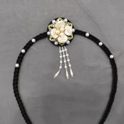 Fashion Flower Hanbok Wig Headdress Tassel Traditional Korea Ethnic Style Hairband Elegant Classical Stage Dance Hair Hoop Girls