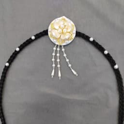 Fashion Flower Hanbok Wig Headdress Tassel Traditional Korea Ethnic Style Hairband Elegant Classical Stage Dance Hair Hoop Girls