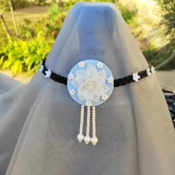 Fashion Flower Hanbok Wig Headdress Tassel Traditional Korea Ethnic Style Hairband Elegant Classical Stage Dance Hair Hoop Girls