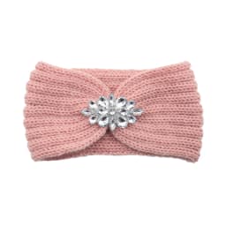 Diamond Headband Elastic Ear Warmer Knit Cross Headwrap Turban Wide Brim Headwear for Women Girl Winter Fashion Hair Accessories