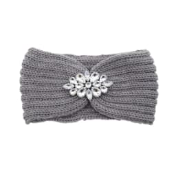 Diamond Headband Elastic Ear Warmer Knit Cross Headwrap Turban Wide Brim Headwear for Women Girl Winter Fashion Hair Accessories