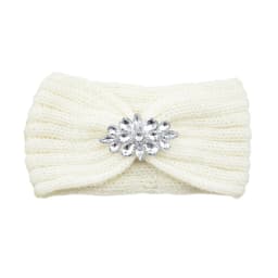 Diamond Headband Elastic Ear Warmer Knit Cross Headwrap Turban Wide Brim Headwear for Women Girl Winter Fashion Hair Accessories