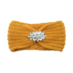 Diamond Headband Elastic Ear Warmer Knit Cross Headwrap Turban Wide Brim Headwear for Women Girl Winter Fashion Hair Accessories