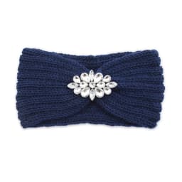 Diamond Headband Elastic Ear Warmer Knit Cross Headwrap Turban Wide Brim Headwear for Women Girl Winter Fashion Hair Accessories