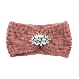Diamond Headband Elastic Ear Warmer Knit Cross Headwrap Turban Wide Brim Headwear for Women Girl Winter Fashion Hair Accessories