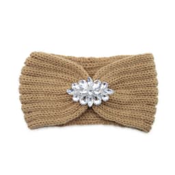 Diamond Headband Elastic Ear Warmer Knit Cross Headwrap Turban Wide Brim Headwear for Women Girl Winter Fashion Hair Accessories