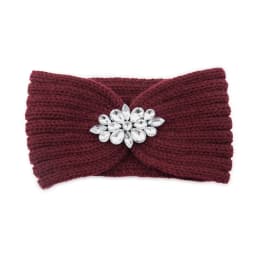 Diamond Headband Elastic Ear Warmer Knit Cross Headwrap Turban Wide Brim Headwear for Women Girl Winter Fashion Hair Accessories
