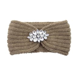 Diamond Headband Elastic Ear Warmer Knit Cross Headwrap Turban Wide Brim Headwear for Women Girl Winter Fashion Hair Accessories