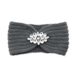Diamond Headband Elastic Ear Warmer Knit Cross Headwrap Turban Wide Brim Headwear for Women Girl Winter Fashion Hair Accessories