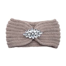 Diamond Headband Elastic Ear Warmer Knit Cross Headwrap Turban Wide Brim Headwear for Women Girl Winter Fashion Hair Accessories