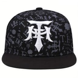 2025 Creative New Baseball Hat T Embroidery Graffiti HipHop Hat Street Fashion Decorative Hat Daily Leisure Flat Edge Hat Unisex