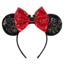 Disney Valentine's Day Mickey Headband Children Sequins Bow Hairband For Girls Children Featival Party DIY Headwear Accessories