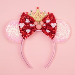 Disney Valentine's Day Mickey Headband Children Sequins Bow Hairband For Girls Children Featival Party DIY Headwear Accessories