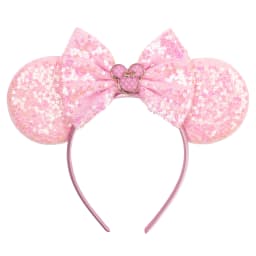 Disney Valentine's Day Mickey Headband Children Sequins Bow Hairband For Girls Children Featival Party DIY Headwear Accessories