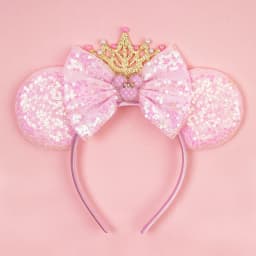 Disney Valentine's Day Mickey Headband Children Sequins Bow Hairband For Girls Children Featival Party DIY Headwear Accessories