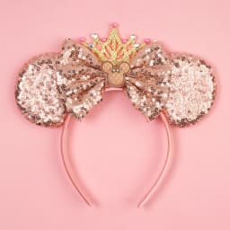 Disney Valentine's Day Mickey Headband Children Sequins Bow Hairband For Girls Children Featival Party DIY Headwear Accessories