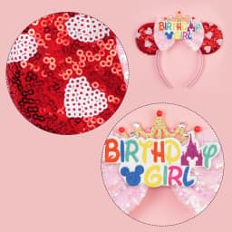Disney Valentine's Day Mickey Headband Children Sequins Bow Hairband For Girls Children Featival Party DIY Headwear Accessories