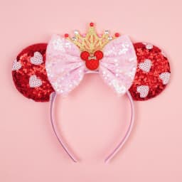 Disney Valentine's Day Mickey Headband Children Sequins Bow Hairband For Girls Children Featival Party DIY Headwear Accessories