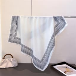 Luxury Solid Color Square Scarf For Women Cotton Linen Feeling Neck Scarf Shawl Warp Elegant Neckerchief Bandanas Print Hijab