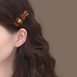 Cute Bear Flocked Duckbill Hair Clip Bangs Side Clip Forehead Barrette Hairpin for Women