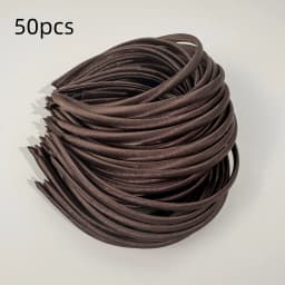 50pcs Plastic Satin Headbands 1cm Plastic Hairbands Women DIY Handmade Headband for Flower Bows Children Kids Hair Accessories