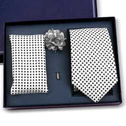 Elegant Ties For Men Classic Paisly Neck Tie Pocket Square Brooch Set With Gift Box Mens Business Wedding Suit Accessories