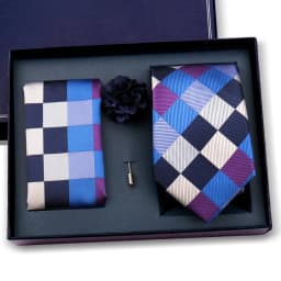 Elegant Ties For Men Classic Paisly Neck Tie Pocket Square Brooch Set With Gift Box Mens Business Wedding Suit Accessories