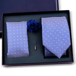 Elegant Ties For Men Classic Paisly Neck Tie Pocket Square Brooch Set With Gift Box Mens Business Wedding Suit Accessories