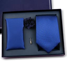 Elegant Ties For Men Classic Paisly Neck Tie Pocket Square Brooch Set With Gift Box Mens Business Wedding Suit Accessories