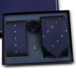 Elegant Ties For Men Classic Paisly Neck Tie Pocket Square Brooch Set With Gift Box Mens Business Wedding Suit Accessories