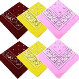 1/3/6pcs Cotton Bandana Headband Denim Men'S Cycling Sports Headwear Wrist Guard Single-Sided Headscarf Paisley Scarf